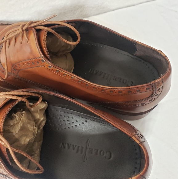 Cole Haan  Wingtip Oxford British Tan Sz-12M NikeAir Technology - Picture 12 of 13